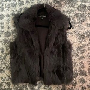 LIKE NEW Adrianne Landau real fur vest